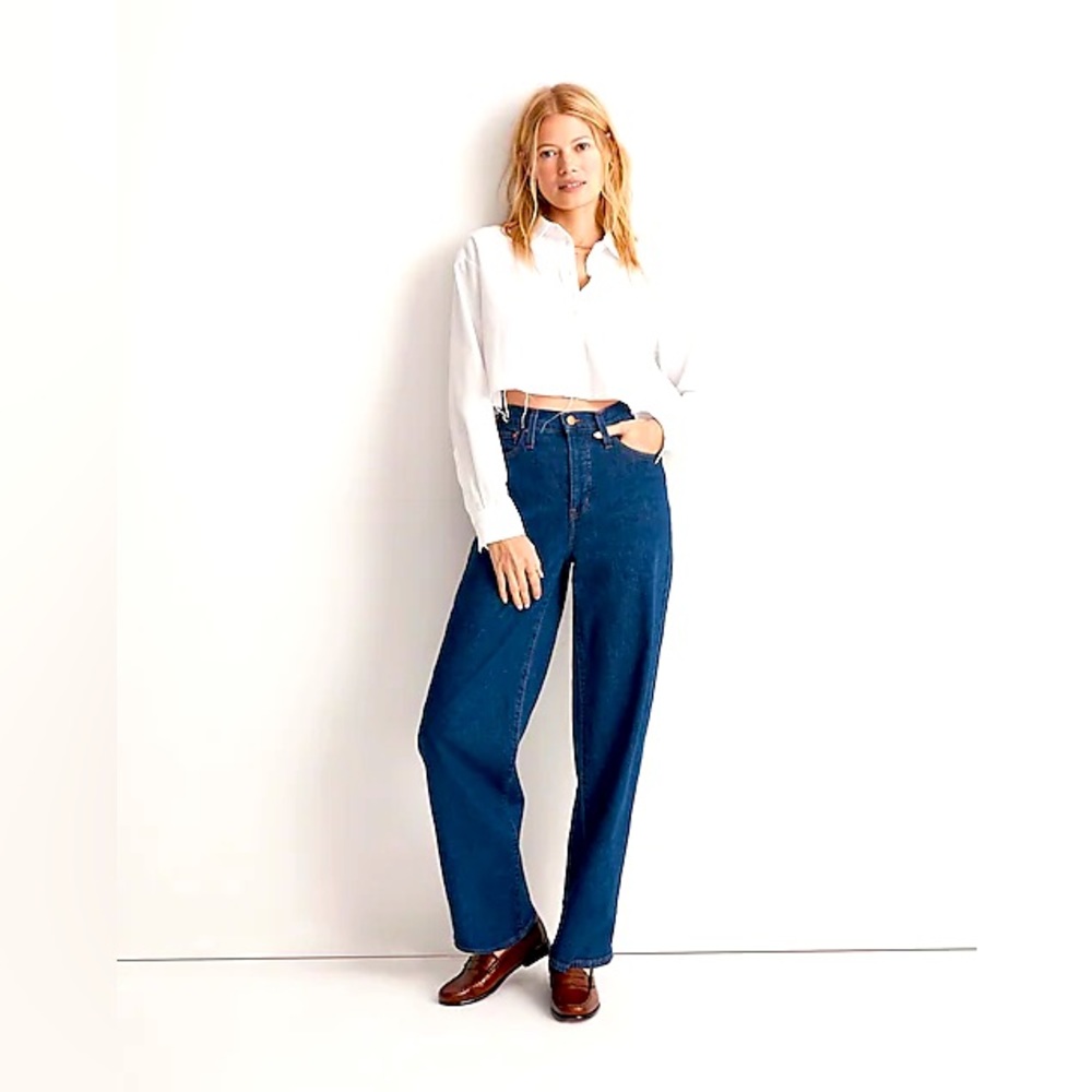 Madewell The Petite Perfect Vintage Wide Leg Jeans in Fairdale Wash in size 27P